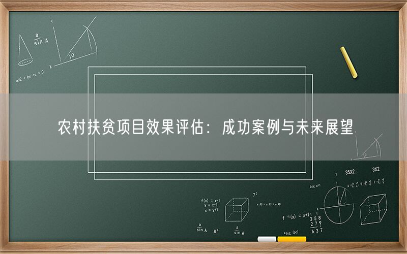 农村扶贫项目效果评估:成功案例与未来展望